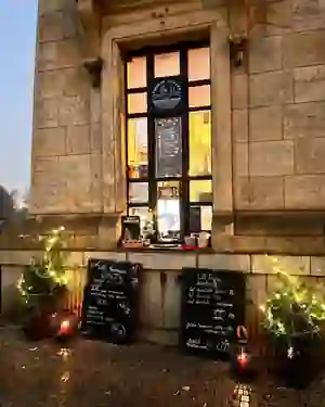 Claudia Coffee glowing at the window in the evening